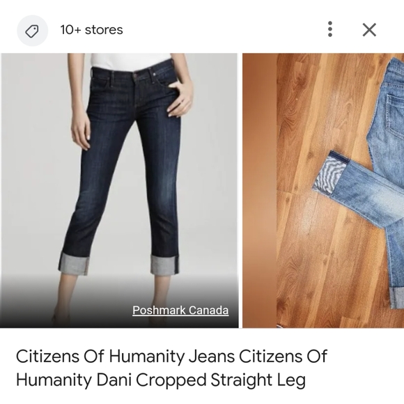 Citizens of Humanity Dani Straight Leg Cropped Jeans - Picture 1 of 7